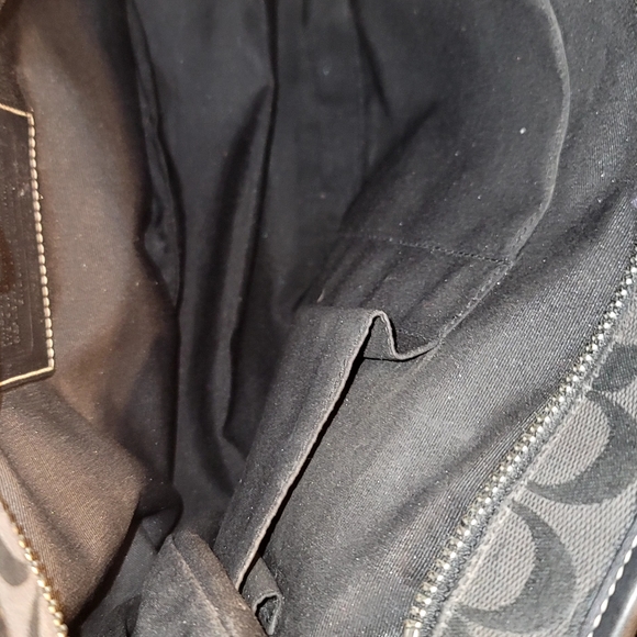 COACH black sig shoulder bag - Picture 7 of 8
